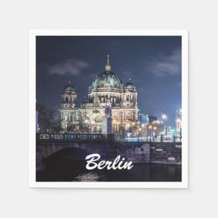 TV tower and Berlin Cathedral in Berlin, Germany Napkin