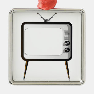 TV with empty screen Metal Tree Decoration