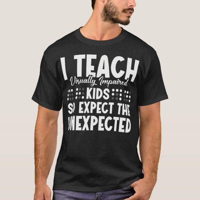 Tvi Teacher Appreciation Magical Visually Impaired T-Shirt (Front)