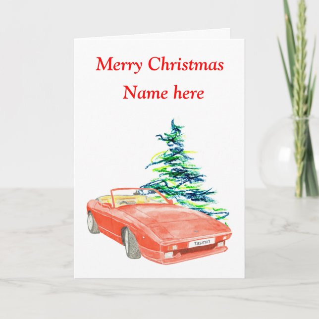 TVR Tasmin Christmas card, customizable Holiday Card (Front)
