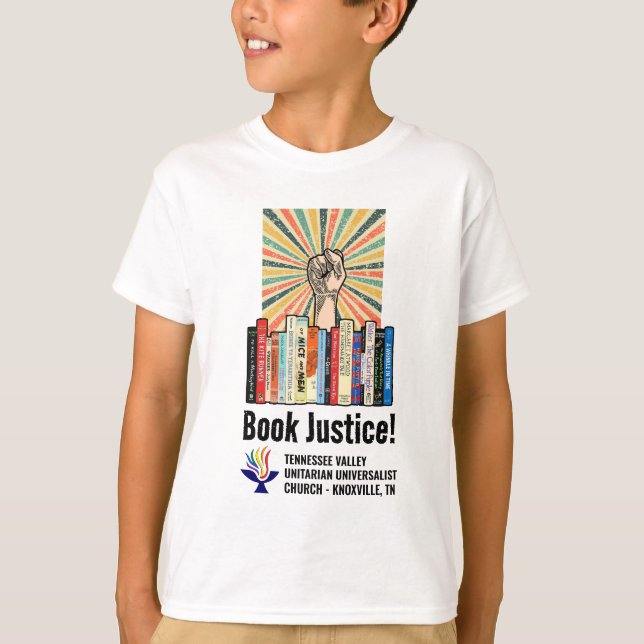 TVUUC - Book Justice!  T-Shirt (Front)