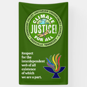 TVUUC Climate Justice! For All Banner