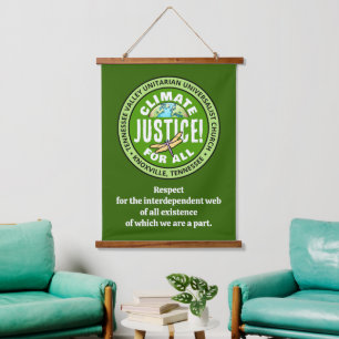 TVUUC Climate Justice! For All Hanging Tapestry