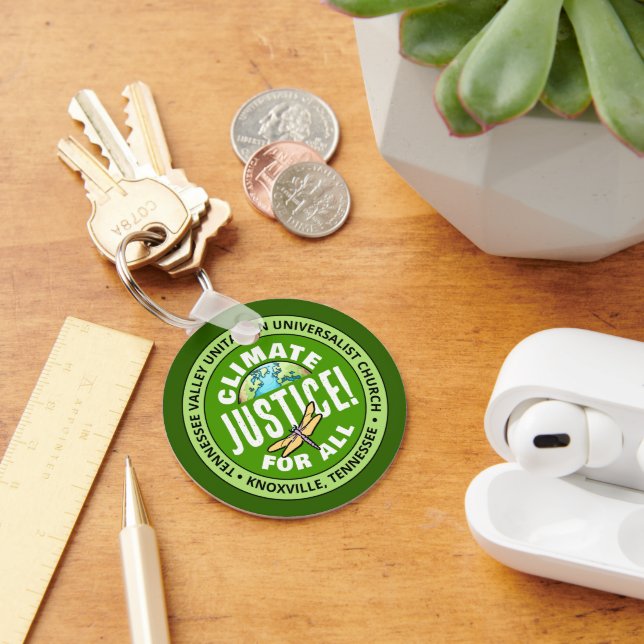 TVUUC Climate Justice! For All Key Ring (Desk)