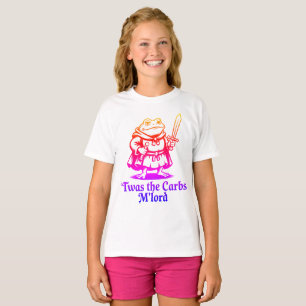 Twas The Carbs M’Lord Funny Mediaeval Frog Meme T-Shirt
