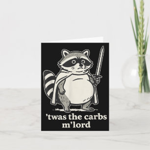 Twas The Carbs Mlord Racoon Meme Graphic  Card