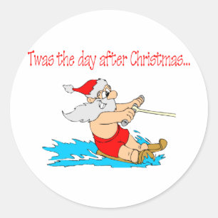 Twas The Day After Christmas Classic Round Sticker