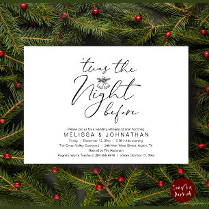 'Twas The Night Before Black Rehearsal Dinner Invitation