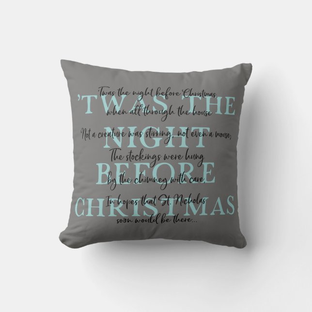 Twas The Night Before Christmas Cushion (Front)