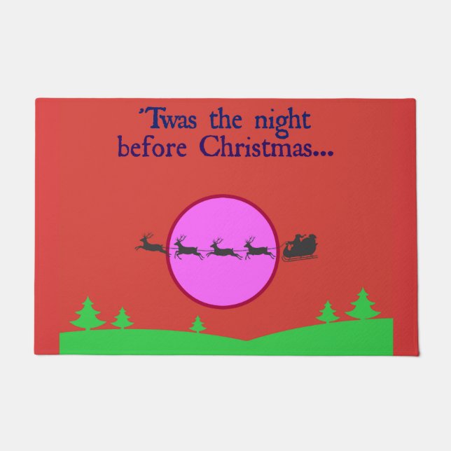 Twas The Night Before Christmas Doormat (Front)