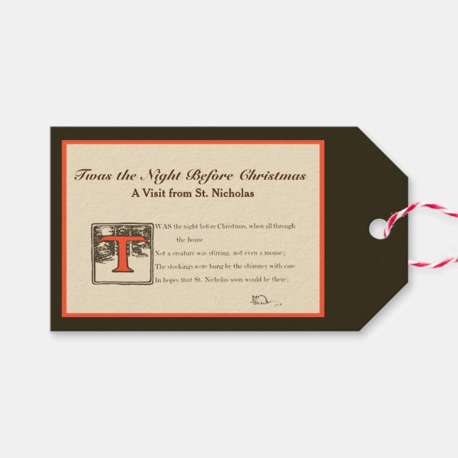Twas the Night Before Christmas Gift Tag (Front (Horizontal))