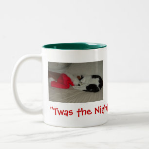 Twas the Night before Christmas Kitten Two-Tone Coffee Mug