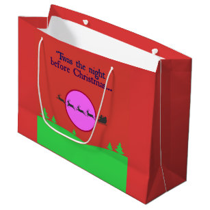Twas The Night Before Christmas Large Gift Bag