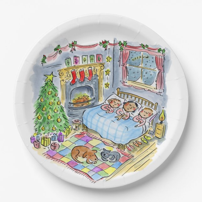 Twas the Night before Christmas Paper Plate (Front)