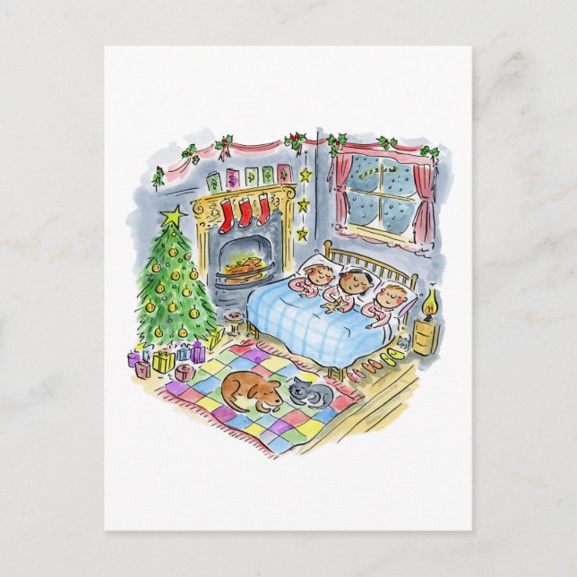 Twas the Night before Christmas Postcard (Front)