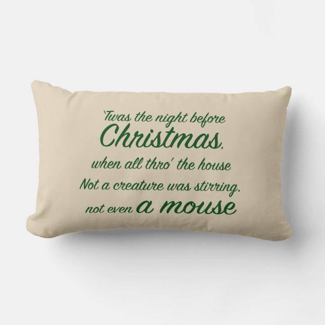 'Twas the night before Christmas Throw Pillow (Front)