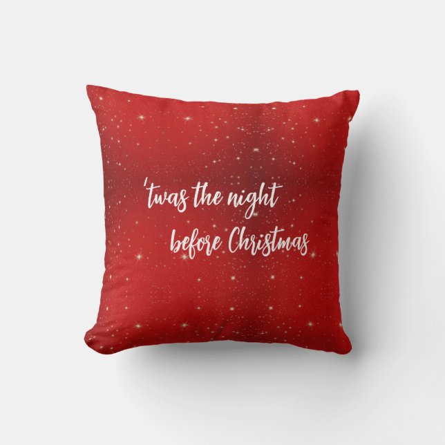'twas the Night Before Christmas Throw Pillow (Front)