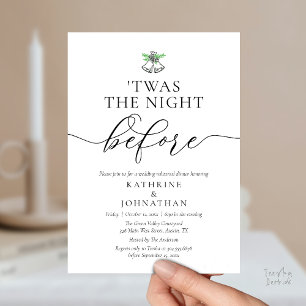 Twas The Night Before Classy Rehearsal Dinner Invitation