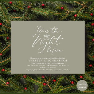 'Twas The Night Before Eucalyptus Rehearsal Dinner Invitation