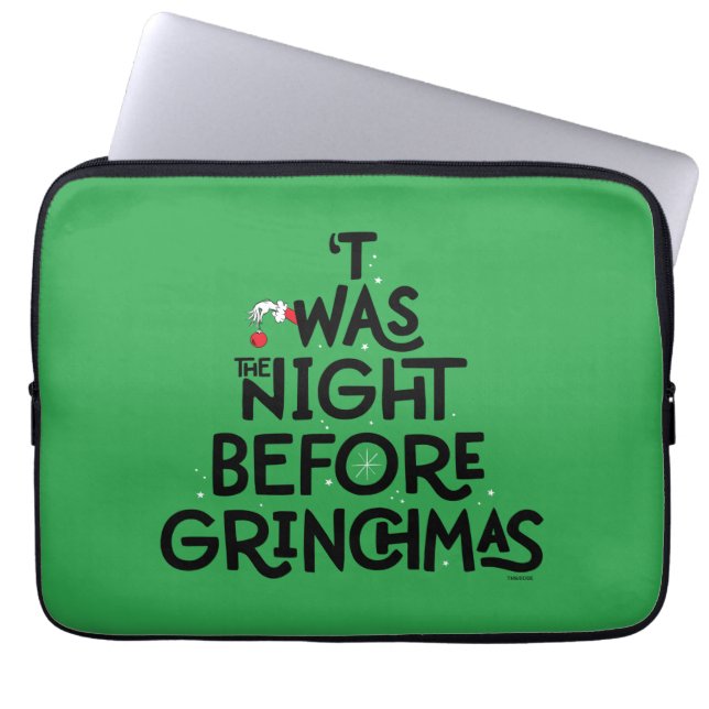 'Twas the Night Before Grinchmas Laptop Sleeve (Front)