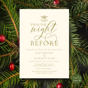 'Twas The Night Before Mistletoe Wedding Bells Invitation