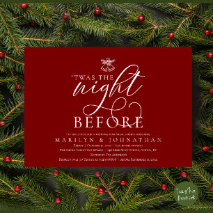 'Twas The Night Before Mistletoe Wedding Bells Invitation
