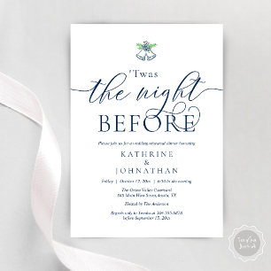 Twas The Night Before Modern Rehearsal Dinner Invitation