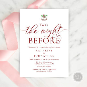 Twas The Night Before Modern Rehearsal Dinner Invitation