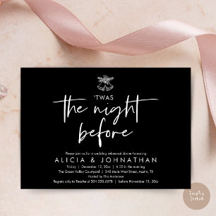 Twas The Night Before, Wedding Rehearsal Dinner Invitation