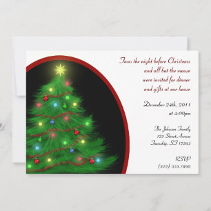 "Twas the Night" Christmas (Eve) Tree Invitations