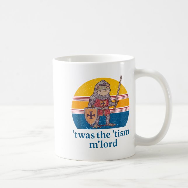 Twas The Tism M Lord Frog Knight - Autism Awarenes Coffee Mug (Right)