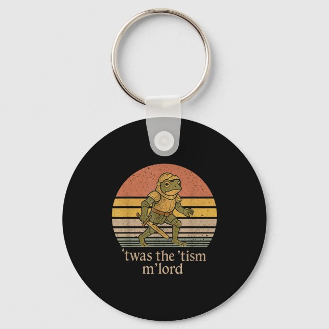 Twas The Tism M Lord Frog Knight - Autism Awarenes Key Ring (Front)