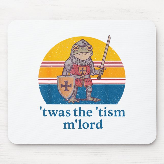 Twas The Tism M Lord Frog Knight - Autism Awarenes Mouse Mat (Front)