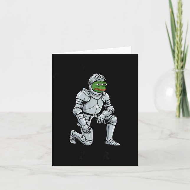 Twas The Tism M Lord Funny Frog Knight  Card (Front)