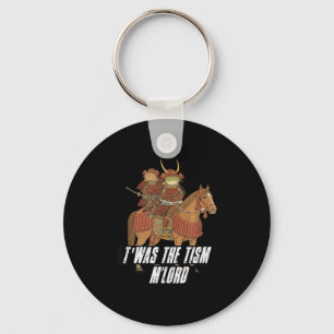 Twas The Tism M Lord Medieval Samurai Frog & C Key Ring