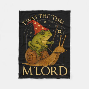 Twas The Tism M Lord Shirt - Funny Autism Awarenes Fleece Blanket
