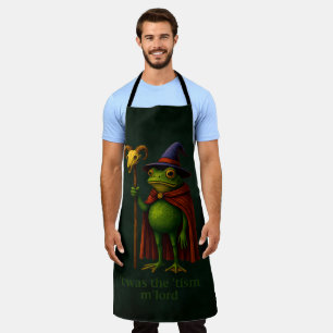 T'was The 'Tism M'Lord Frog Meme Autism Awareness Apron