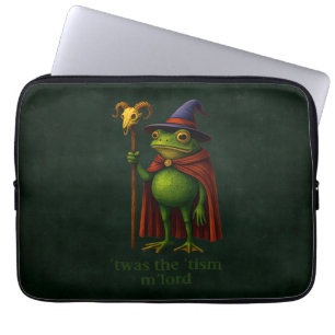 T'was The 'Tism M'Lord Frog Meme Autism Awareness Laptop Sleeve