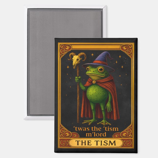 T'was The 'Tism M'Lord Frog Meme Autism Awareness Magnet (Front/Back)