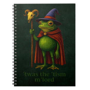 T'was The 'Tism M'Lord Frog Meme Autism Awareness Notebook