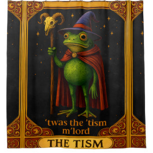 T'was The 'Tism M'Lord Frog Meme Autism Awareness Shower Curtain