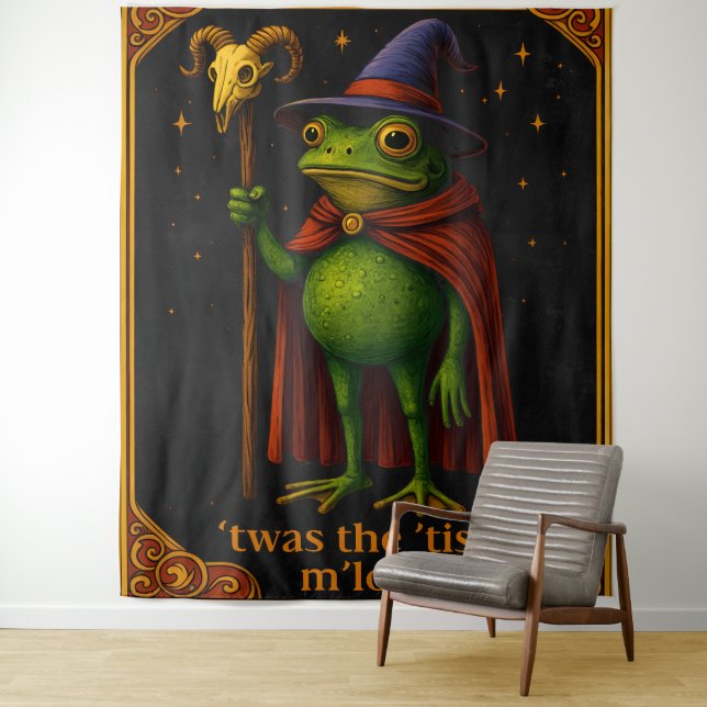 T'was The 'Tism M'Lord Frog Meme Autism Awareness Tapestry (In Situ)