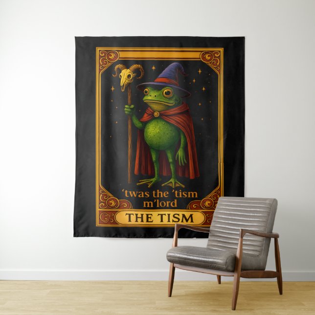 T'was The 'Tism M'Lord Frog Meme Autism Awareness Tapestry (In Situ)