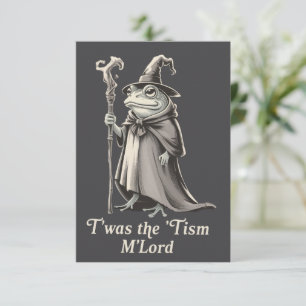 T'was The 'Tism M'lord Funny Frog Wizard Meme  Invitation