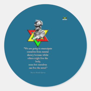 Tweaks Clothing - Marcus Mosiah Garvey Quote - Jam Classic Round Sticker