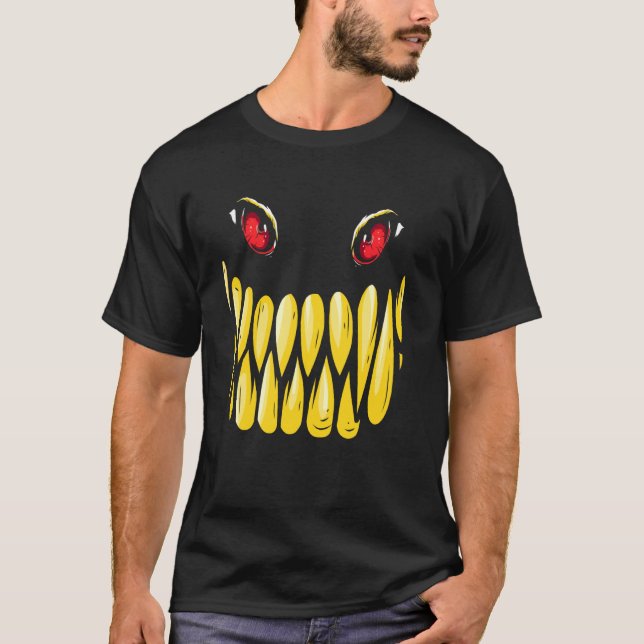 Twear Tee's Scary Monster Face Halloween Costume C T-Shirt (Front)