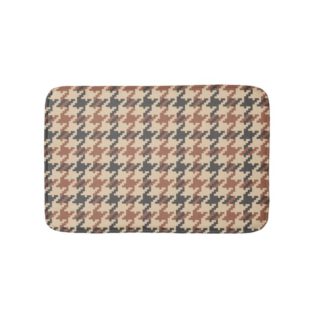 Tweed Goose Foot Vintage Pattern Bath Mat (Front)