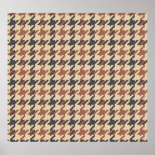 Tweed Goose Foot Vintage Pattern Poster