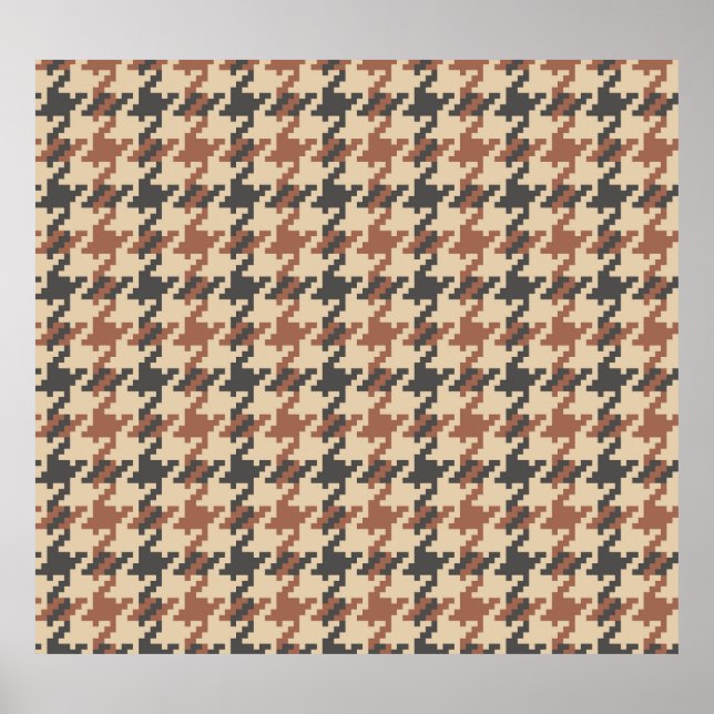 Tweed Goose Foot Vintage Pattern Poster (Front)