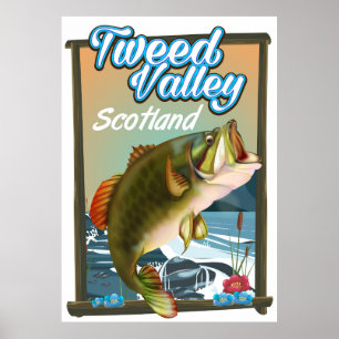 Tweed Valley Scotland Fishing poster